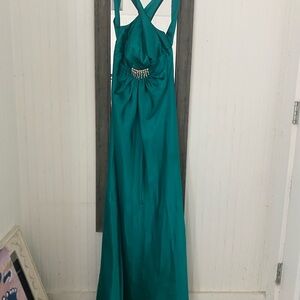 Elegant Teal Evening Gown